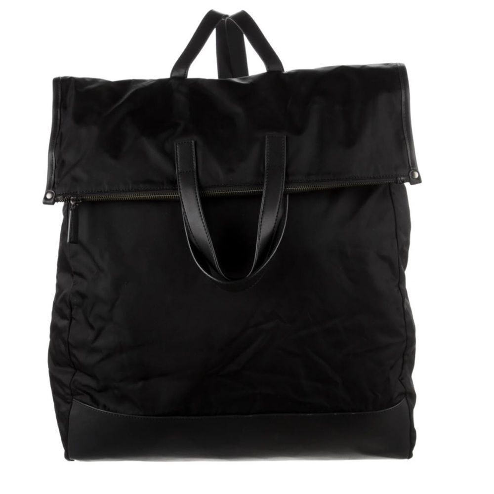 ATM Anthony Thomas Melillo Tote Backpack OS Foldable Convertible Black NWT‎